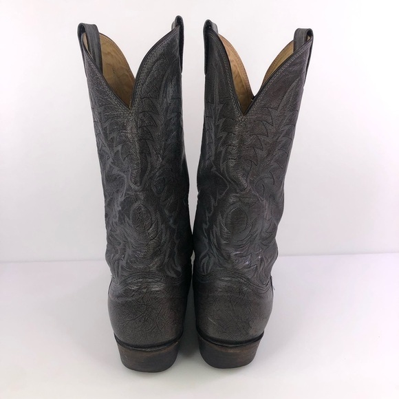 Nocona Gray Leather Cowboy Western Boots Size 10.5EE - Picture 5 of 9